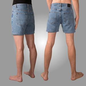 UNISEX DENIM SHORTS BLUE